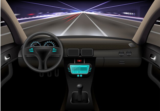 Car Interior Night