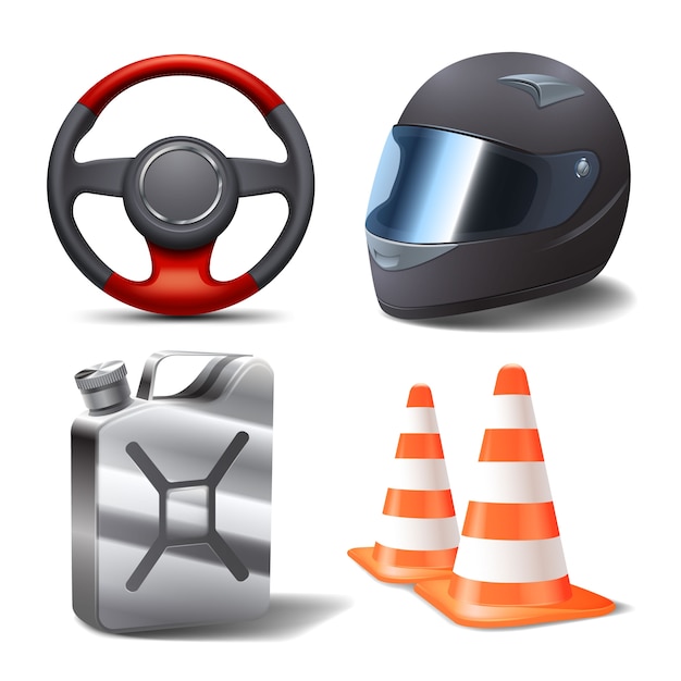 Free vector car racing set