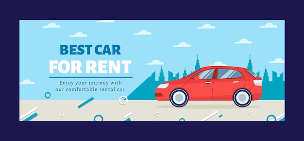 Car rental service facebook cover template