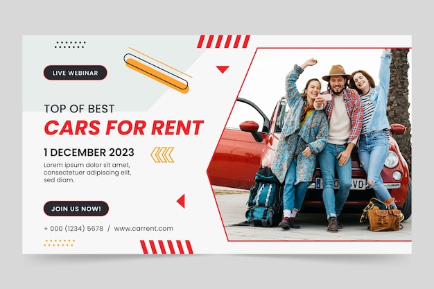 Car rental service webinar template