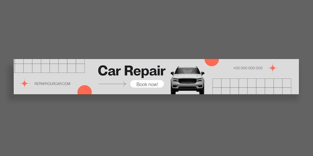 car repair banner template design