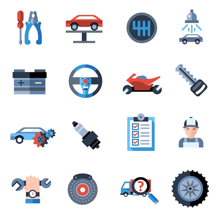 Free Vector car repair icons