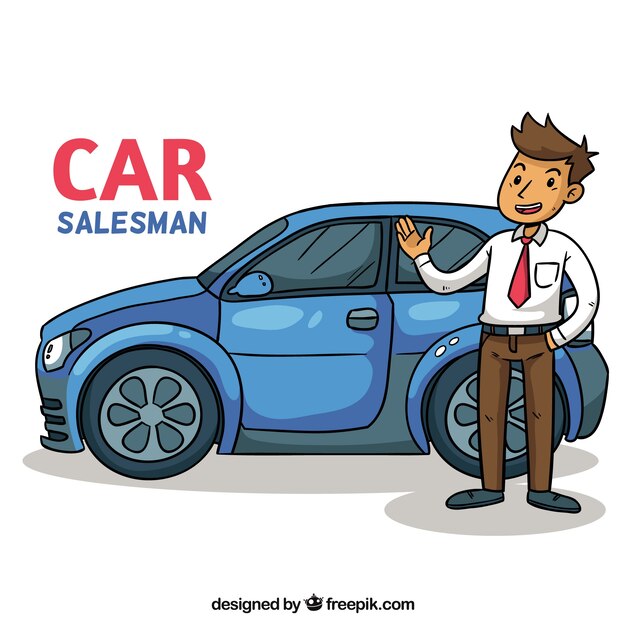 Car salesman concept