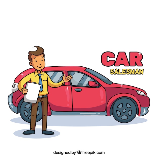 Car salesman concept