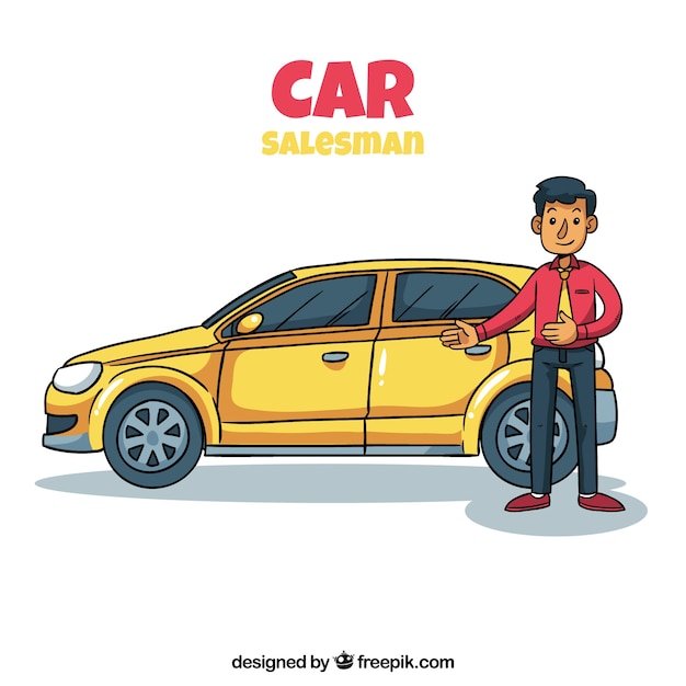 Car salesman concept