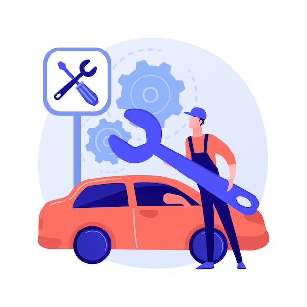 Free vector car service abstract concept illustration