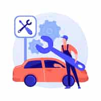 Vettore gratuito illustrazione di concetto astratto di servizio auto