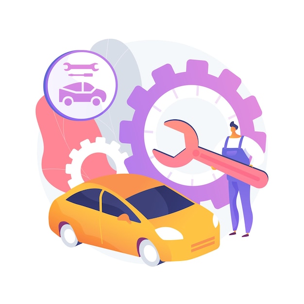 Car service abstract concept illustration