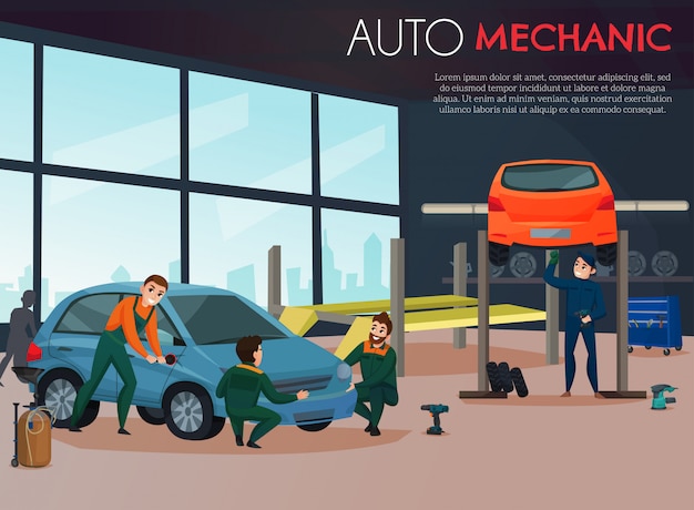 Free vector car service illustration