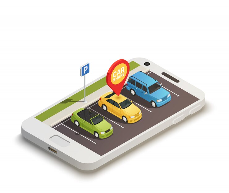 Free Vector car sharing abstract design concept 