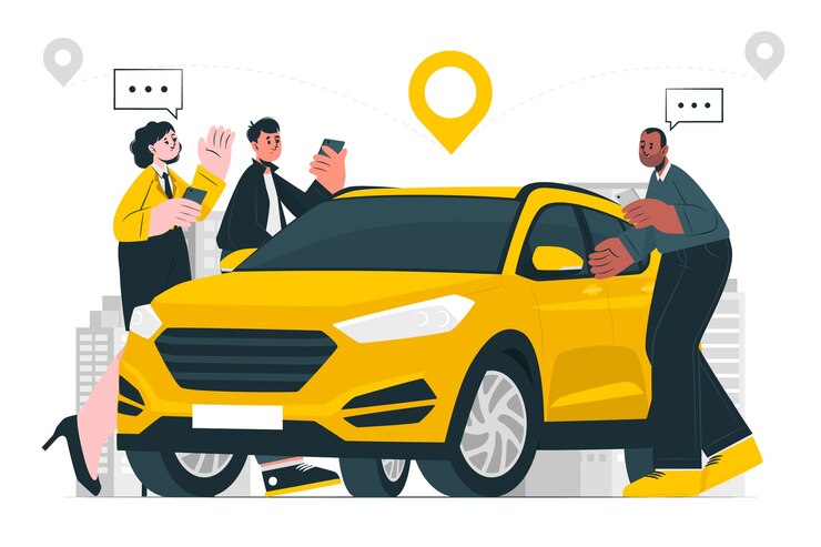 Free Vector car sharing concept illustration
