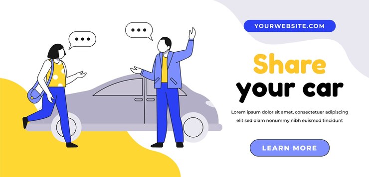 무료 Vector 자동차 공유 템플릿 디자인