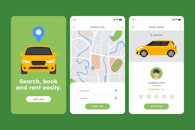 Vettore gratuito progettazione del modello di car sharing