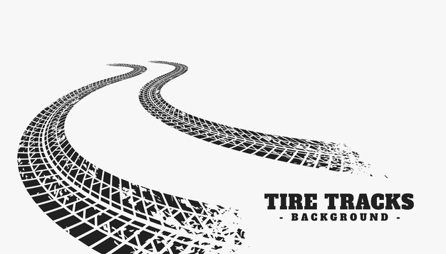 Car tire track wheel print background