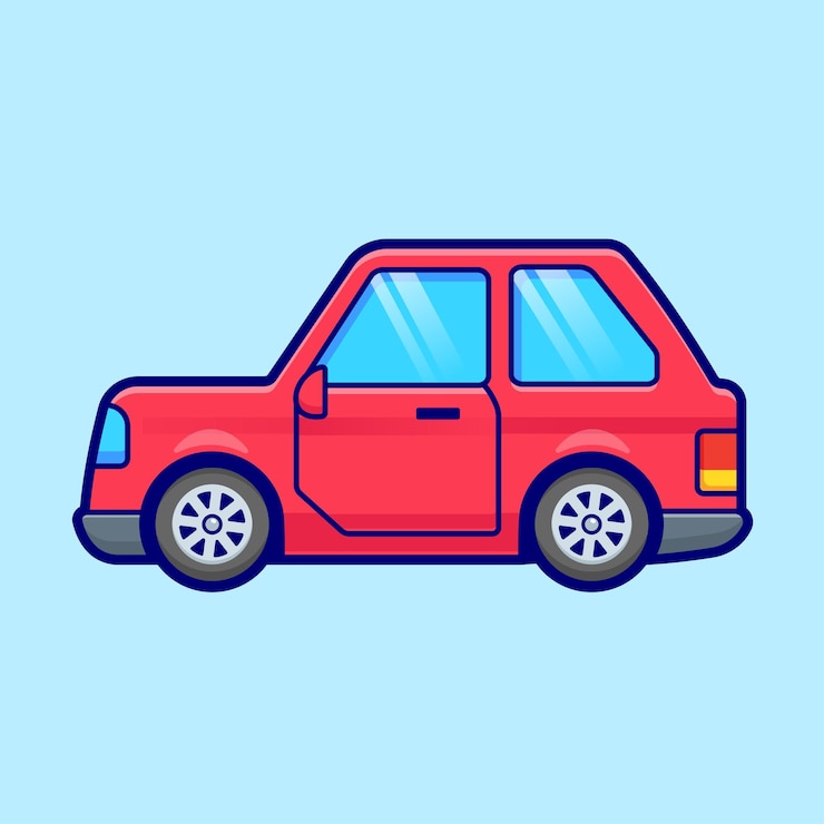 無料Vector 自動車 カートゥーン ベクトル アイコン イラスト 車両 輸送 アイコン 孤立 フラット ベクトル