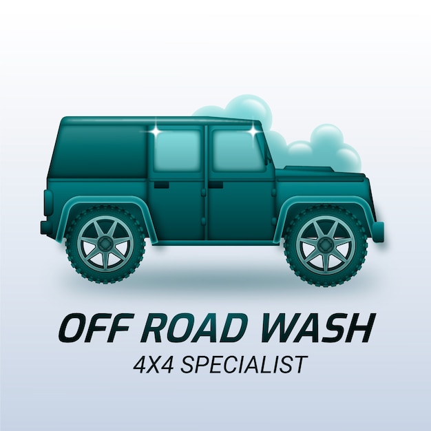 Free vector car wash logo design tempalte