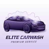 Free vector car wash logo design template
