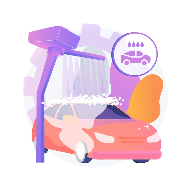 Car wash service abstract concept illustration