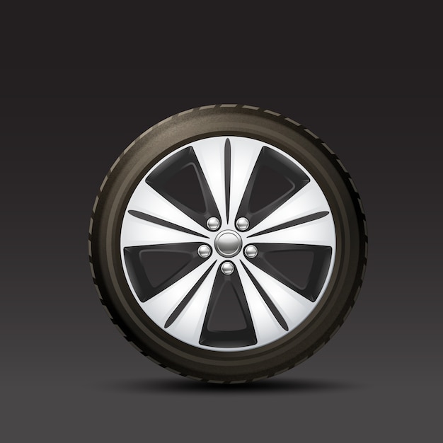 Car Wheel Black Background