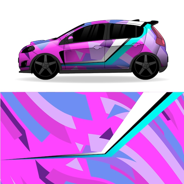 Car wrap geometric design