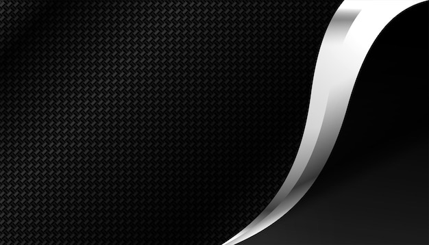 Free vector carbon black fiber texture with silver metal wave