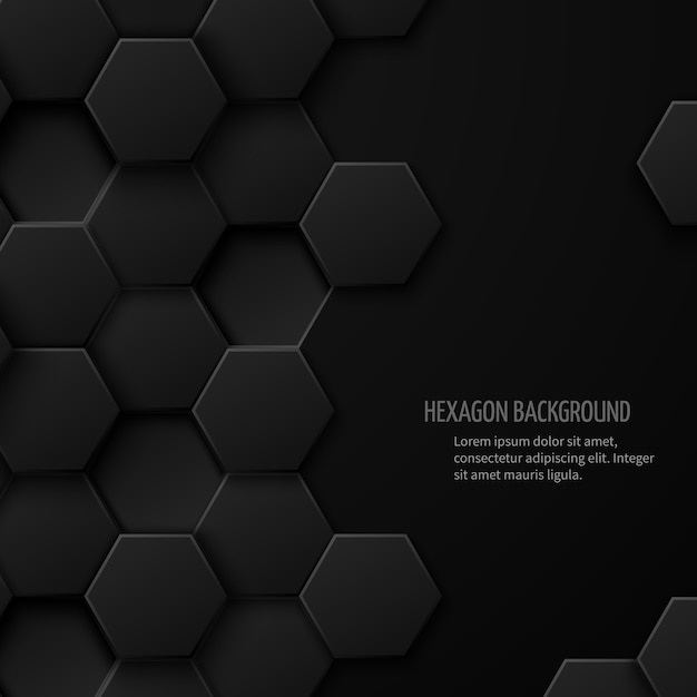 Free vector carbon technology abstract background with space for text. hexagon geometric design