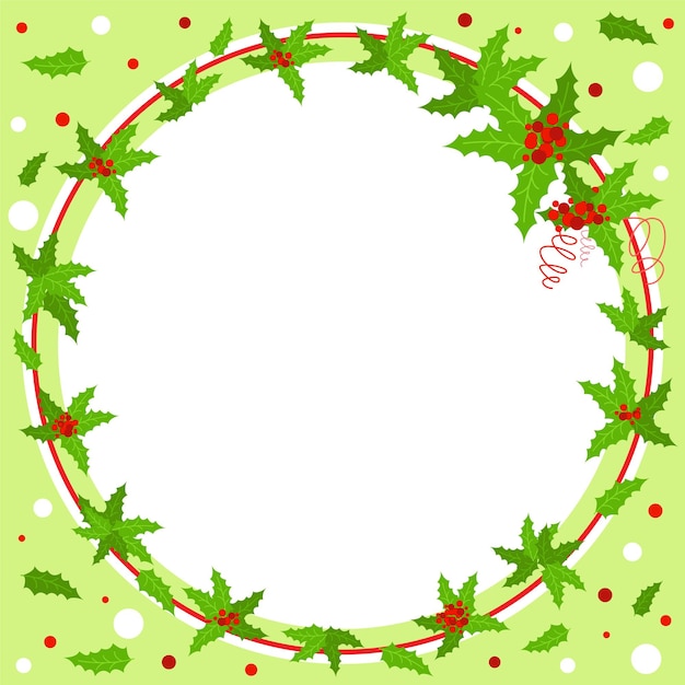 Card christmas wreath