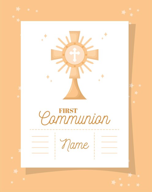 card of first communion paper