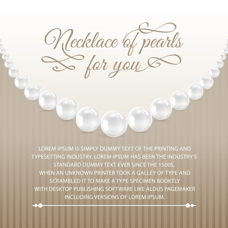 Free Vector card from necklace.