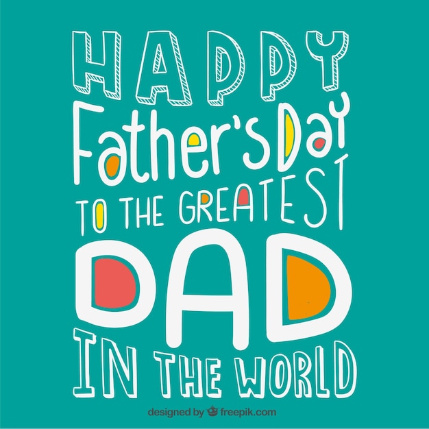 Free vector card for the greatest dad in the world