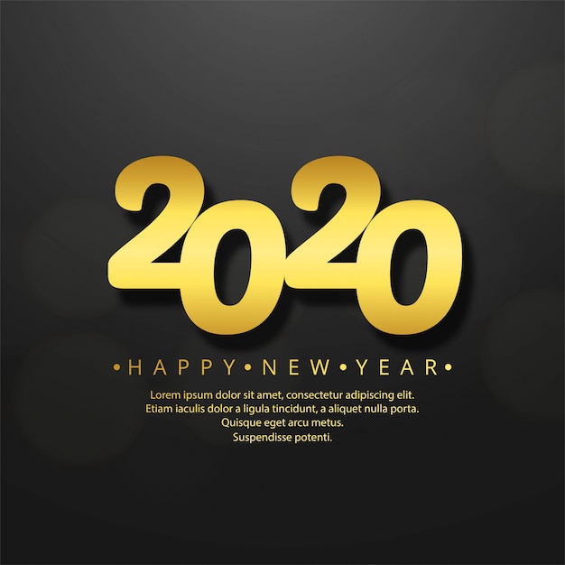 Card for new year 2020 celebration holiday