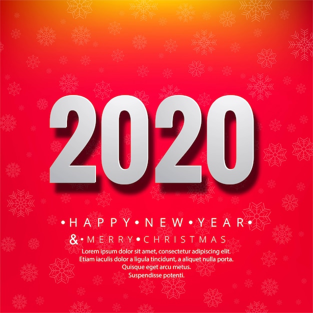 Card for new year 2020 celebration holiday