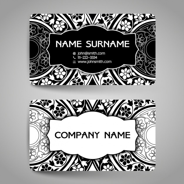 Free vector card with ornamental elements