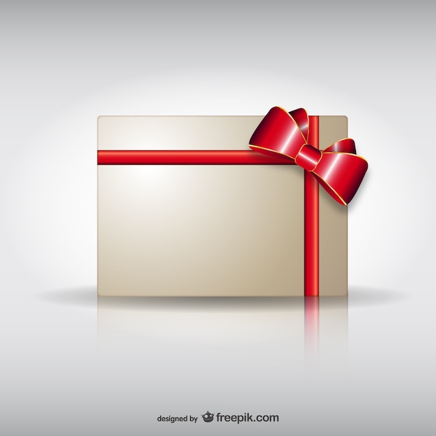 Free vector card with ribbon