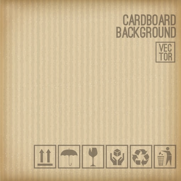 Free vector cardboard background set of cardboard symbol