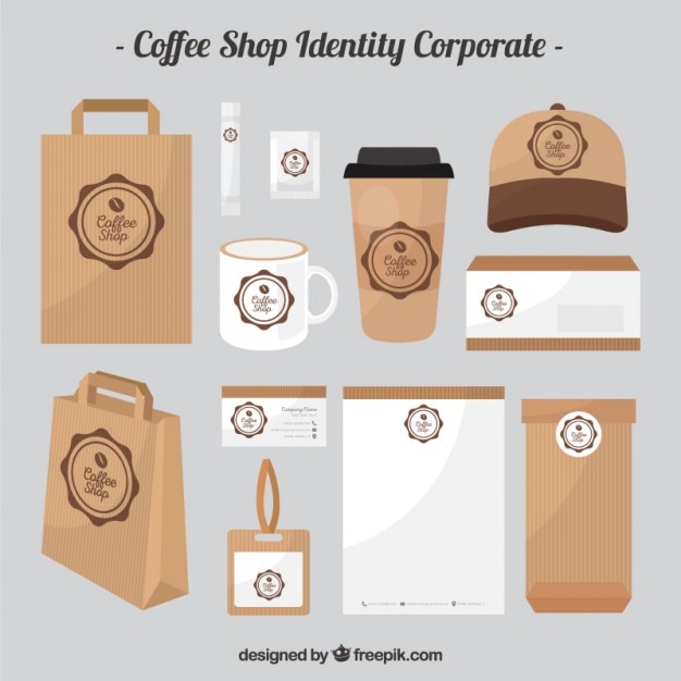 Cardboard coffee shop identity corporate