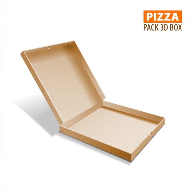 Free Vector cardboard pizza box