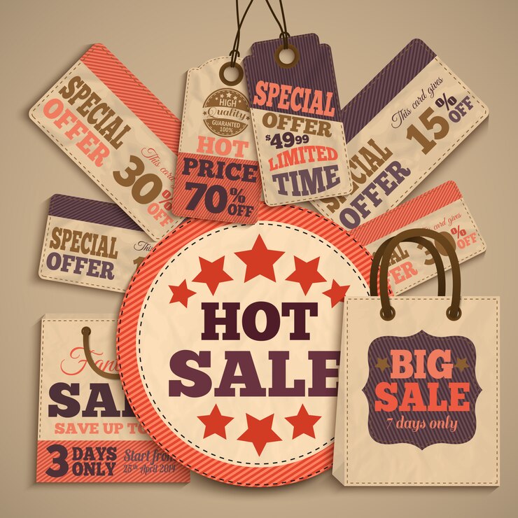 Free Vector cardboard sale design concept
