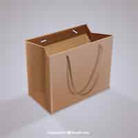 Free vector cardboard shopping bag