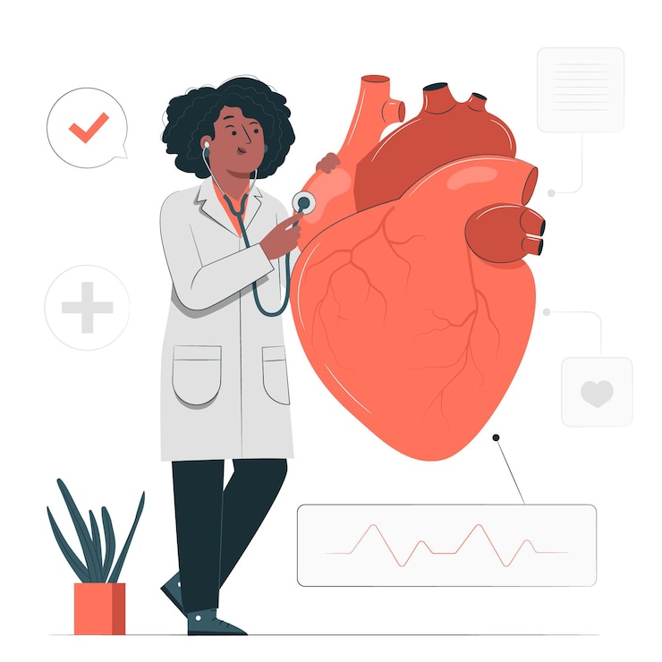 Free Vector cardiologist concept illustration