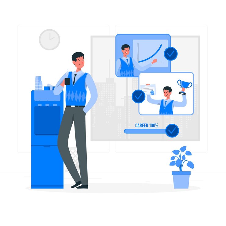 Free Vector career progress concept illustration