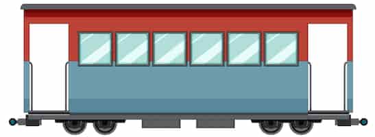 Бесплатное векторное изображение Грузовой контейнер грузового поезда на белом фоне