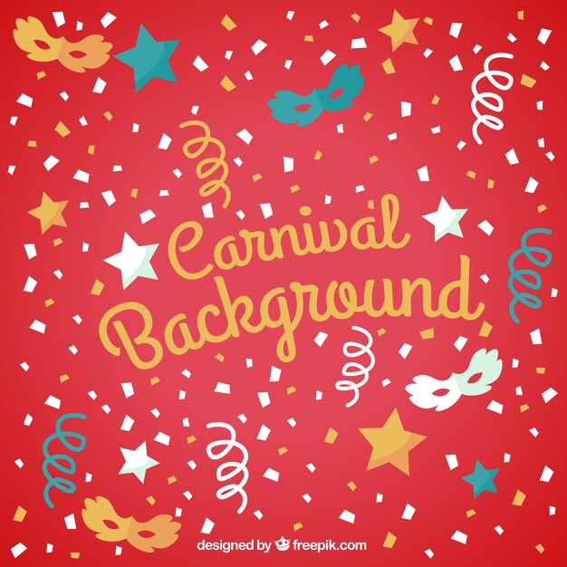 Carnival background in red color