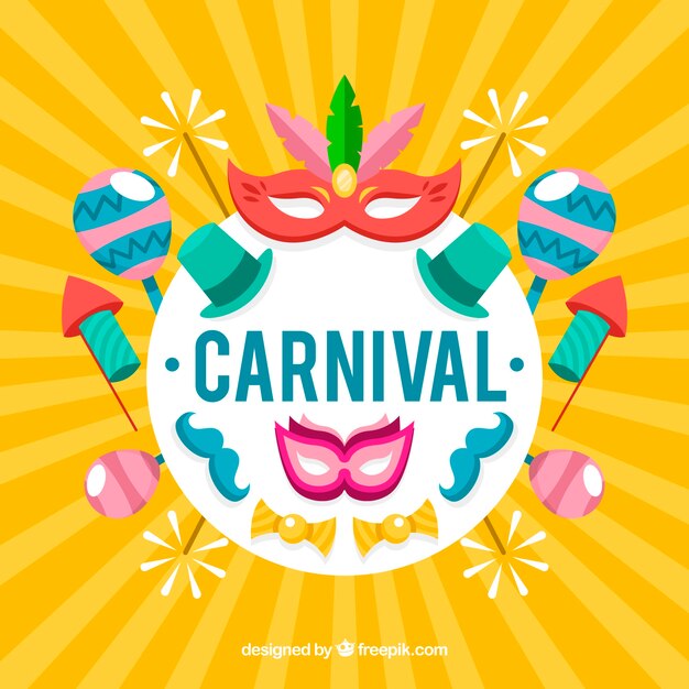 Carnival background with elements
