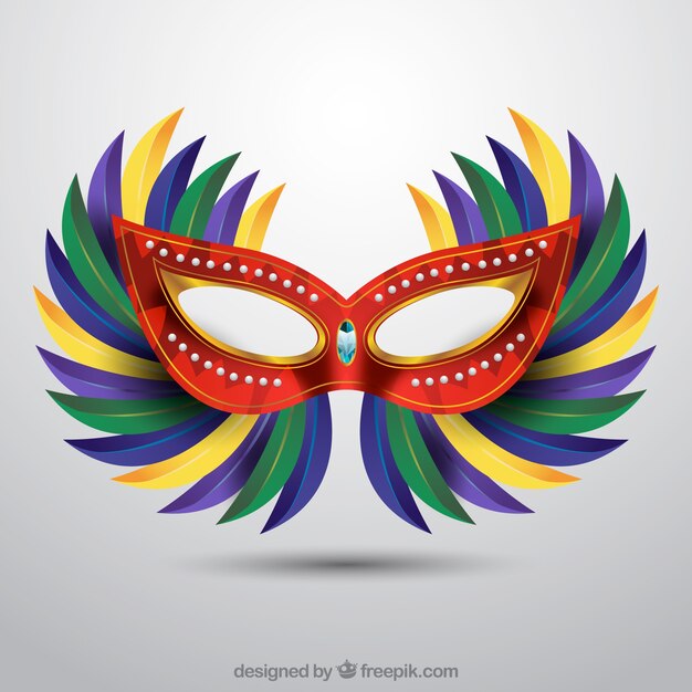 Carnival background with mask