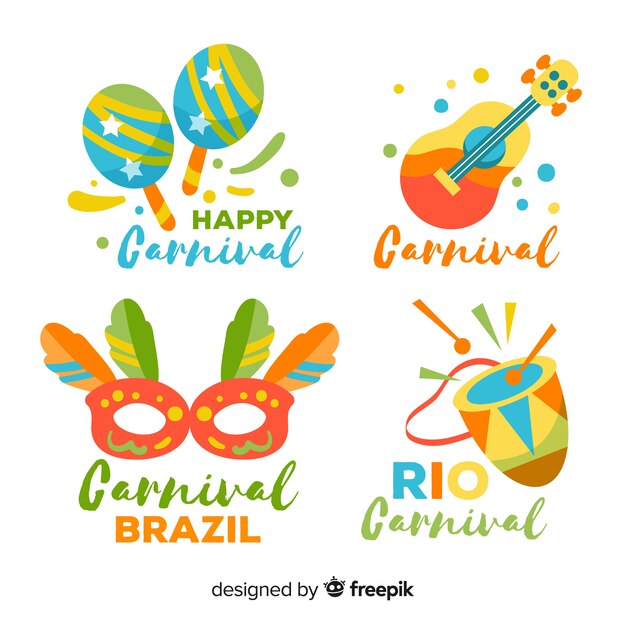 Carnival badge set