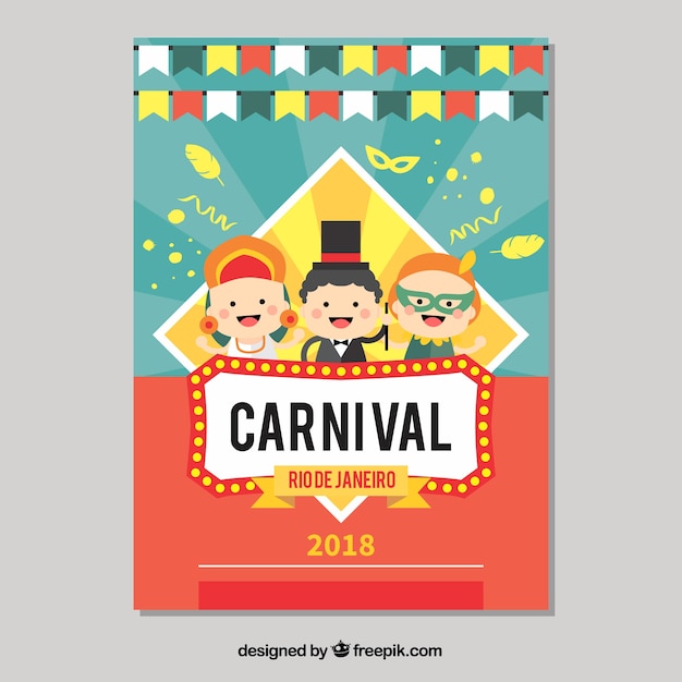 Free vector carnival brochure template