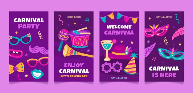 Carnival celebration instagram stories collection