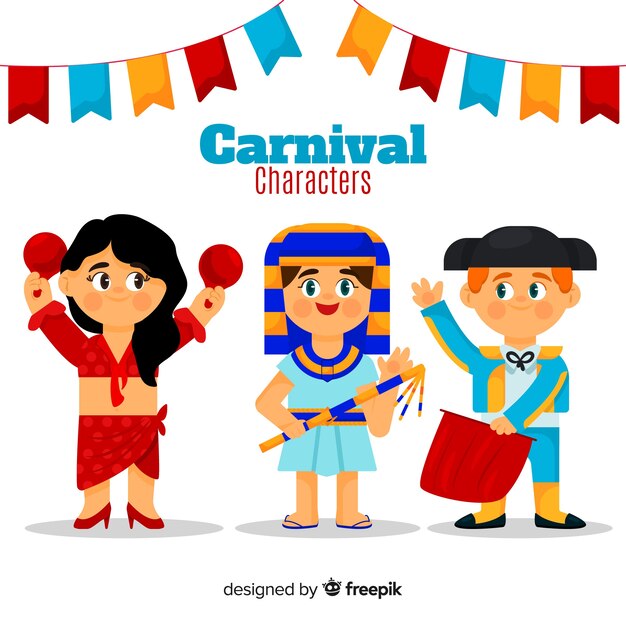 Carnival characters in costume