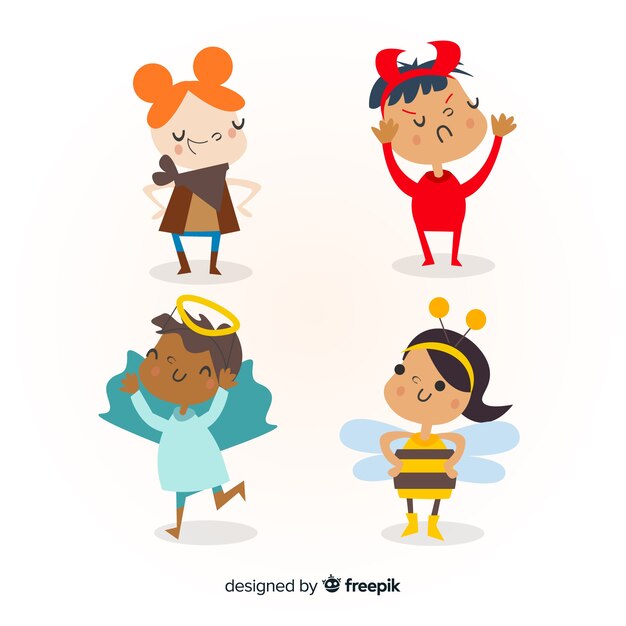 Carnival characters wearing costumes